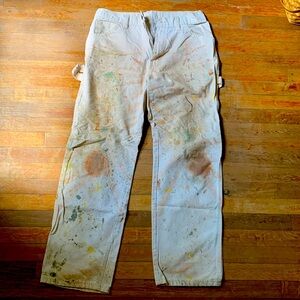 Vintage Dickies 100% Cotton Paint Splatter Painters Pants 29x30